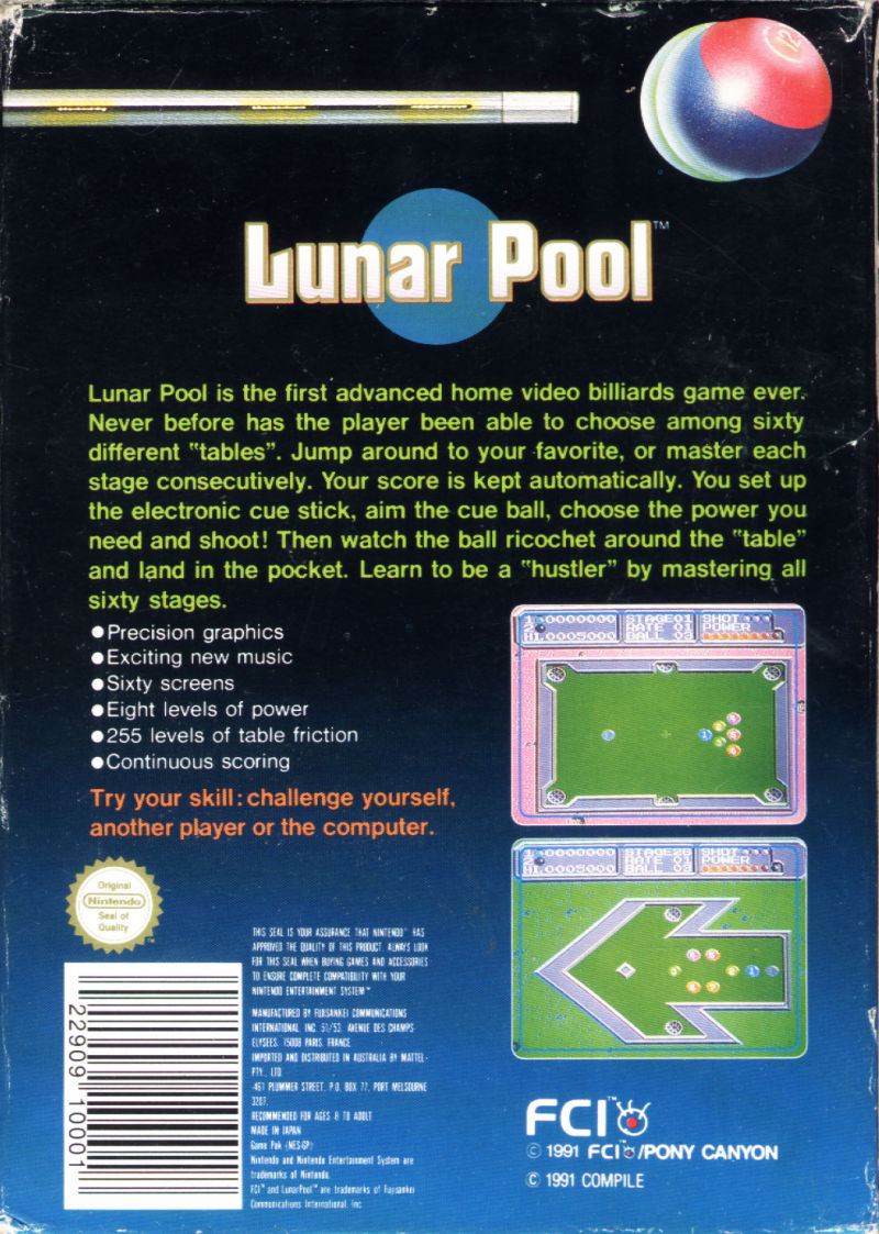 lunar pool nes