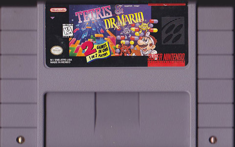 Tetris and Dr. Mario SNES - RetroGameAge