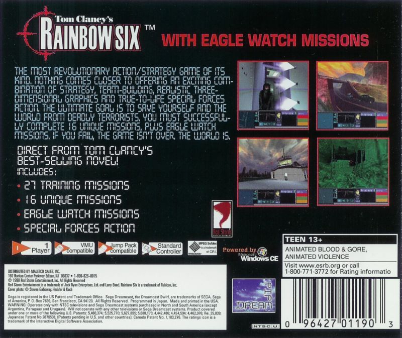 Tom Clancy's Rainbow Six Sega Dreamcast - RetroGameAge